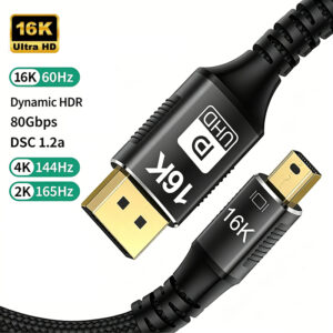 16K Mini DisplayPort to DP 2.1 Cable