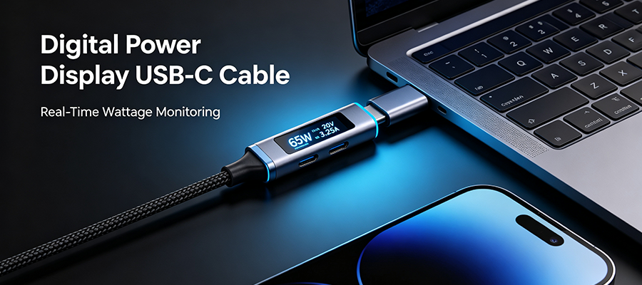 Digital Power Display USB-C Charging Cable